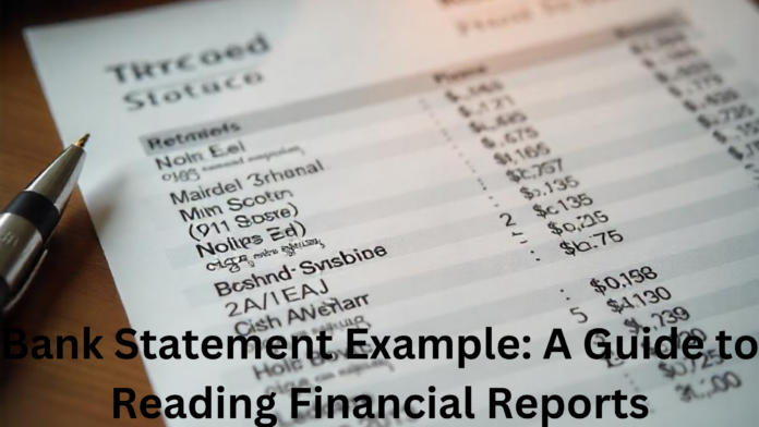 Bank Statement Example: A Guide to Reading Financial Reports