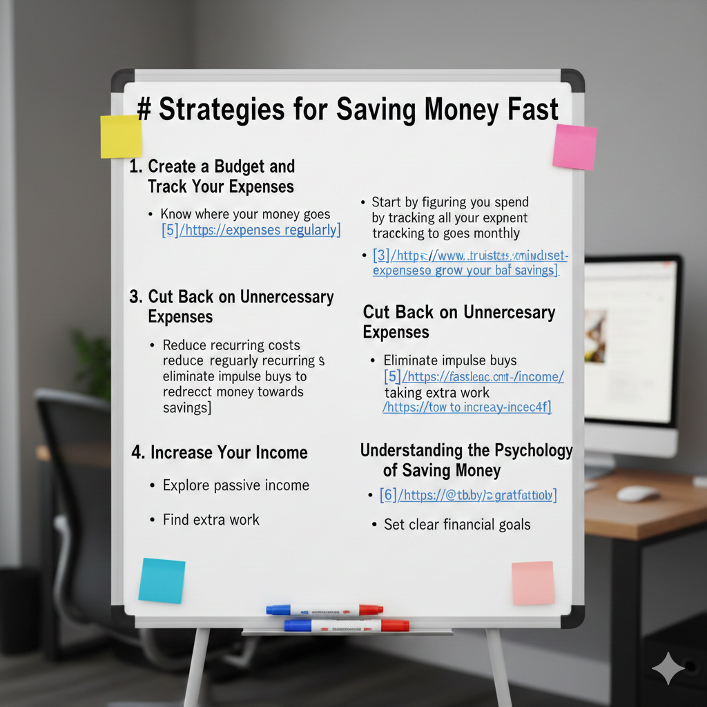 Strategies for Saving Money Fast